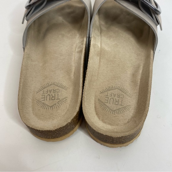 True Craft Taupe Suede Slip On Sandals - Picture 5 of 10